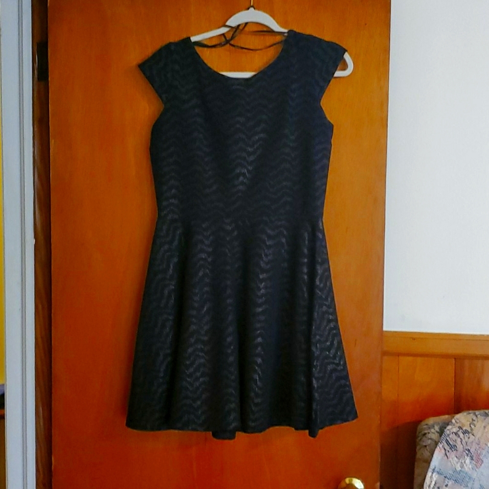 Little black dress with sassy zig zag design